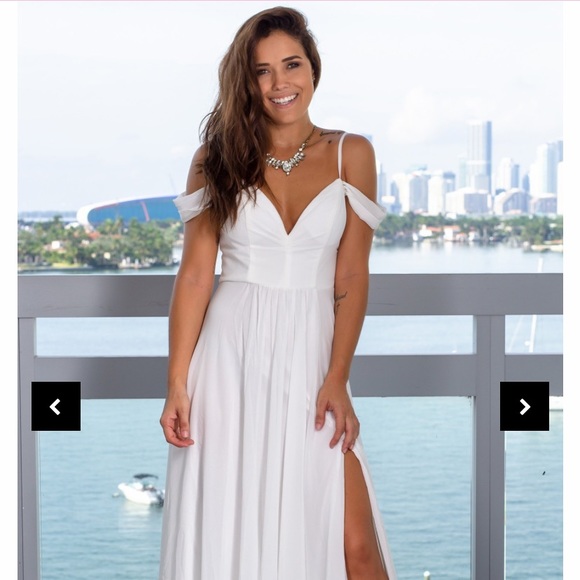 COPY - Long White Gown - Picture 2 of 3